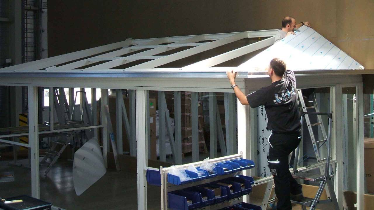 Usine_Verandier4 Installation professionnelle de véranda moderne en aluminium pour votre maison