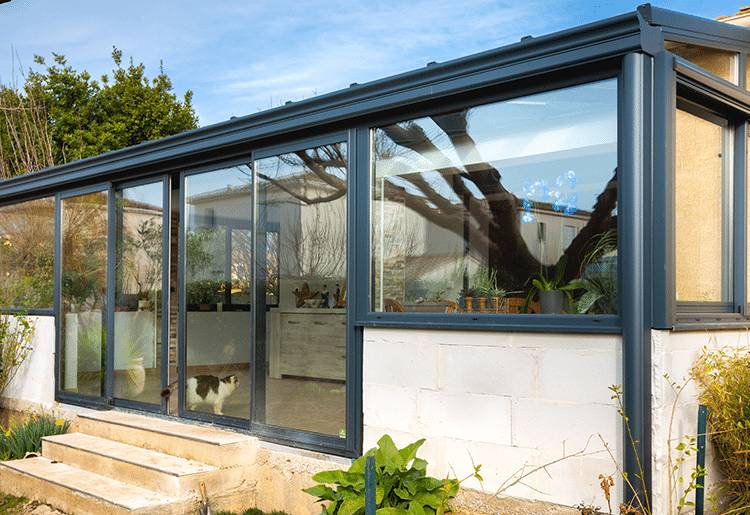 Véranda allège en muret