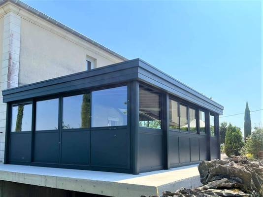 Véranda Meursault Véranda moderne et élégante pour extension lumineuse de maison